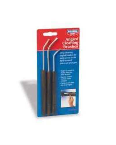 BIR 41108 Angled CLN Brushes Bronze Nylon SS 3Pk